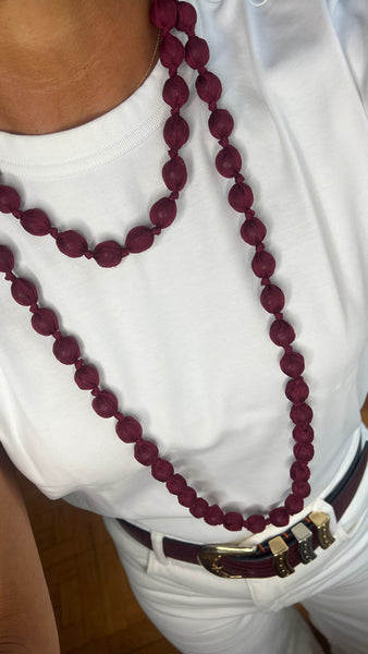 COLLAR LARGO BOLAS FORRADAS