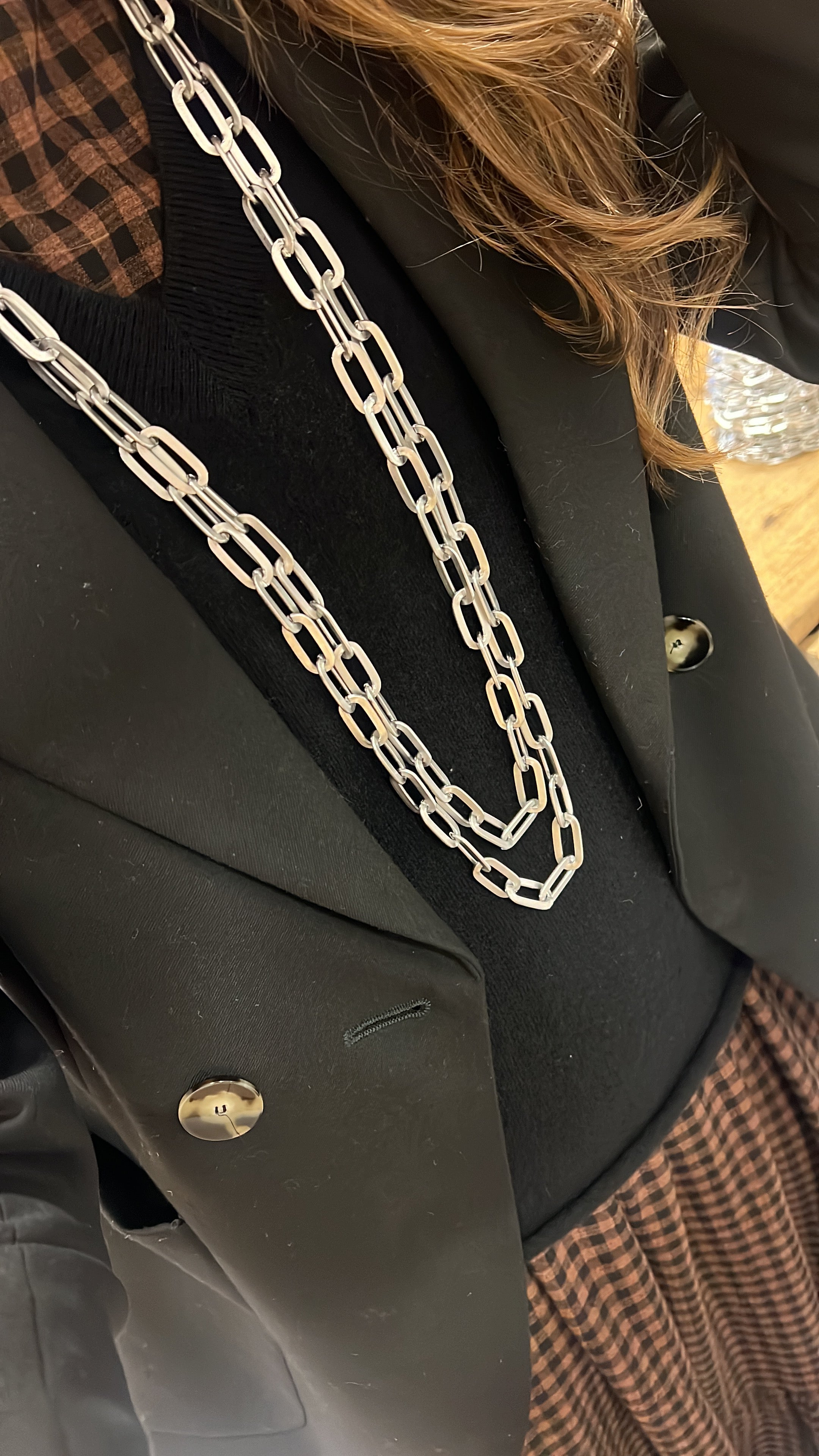 COLLAR LARGO ROUSE PLATA MATE