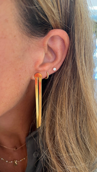 PENDIENTES LARGOS DOBLE SNAKE