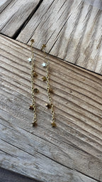PENDIENTES LARGOS CADENITA ESTRELLAS