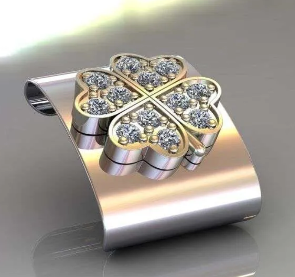 CLIP CON DIAMANTES - CORREA OYSTER