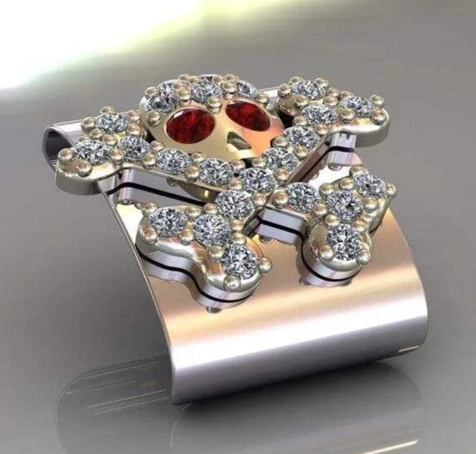 CLIP CON DIAMANTES - CORREA OYSTER