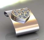 CLIP CON DIAMANTES - CORREA OYSTER