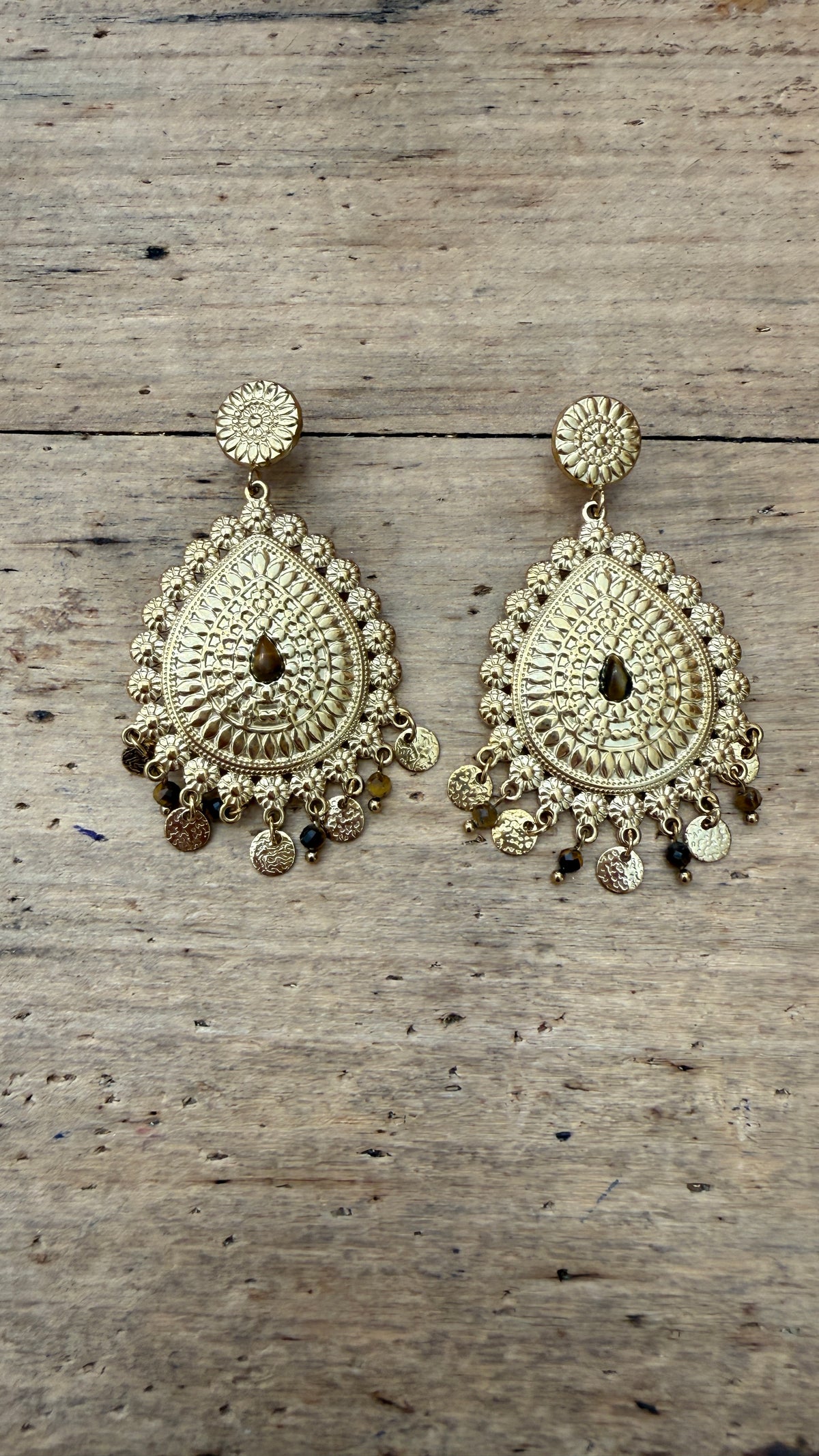 PENDIENTES PARIS OJO DE TIGRE