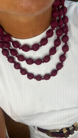 COLLAR LARGO BOLAS FORRADAS