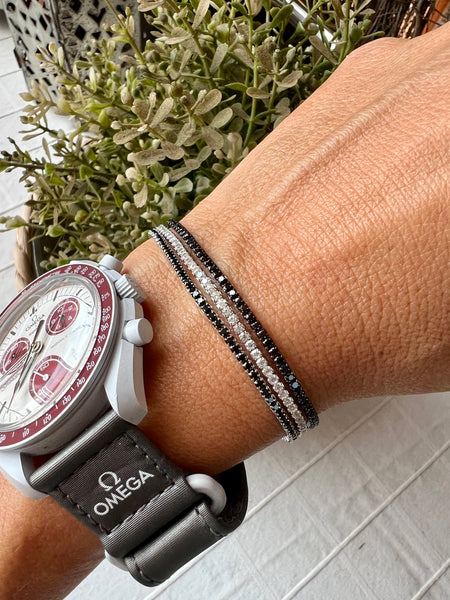 PULSERA RIVIERE DE CIRCONITAS EN PLATA DE LEY