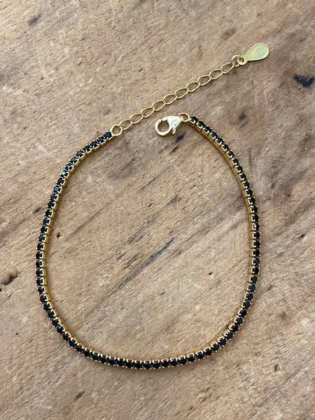 PULSERA RIVIERE DE CIRCONITAS EN PLATA DE LEY