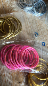 PULSERAS PAN DE ORO DE COLORES