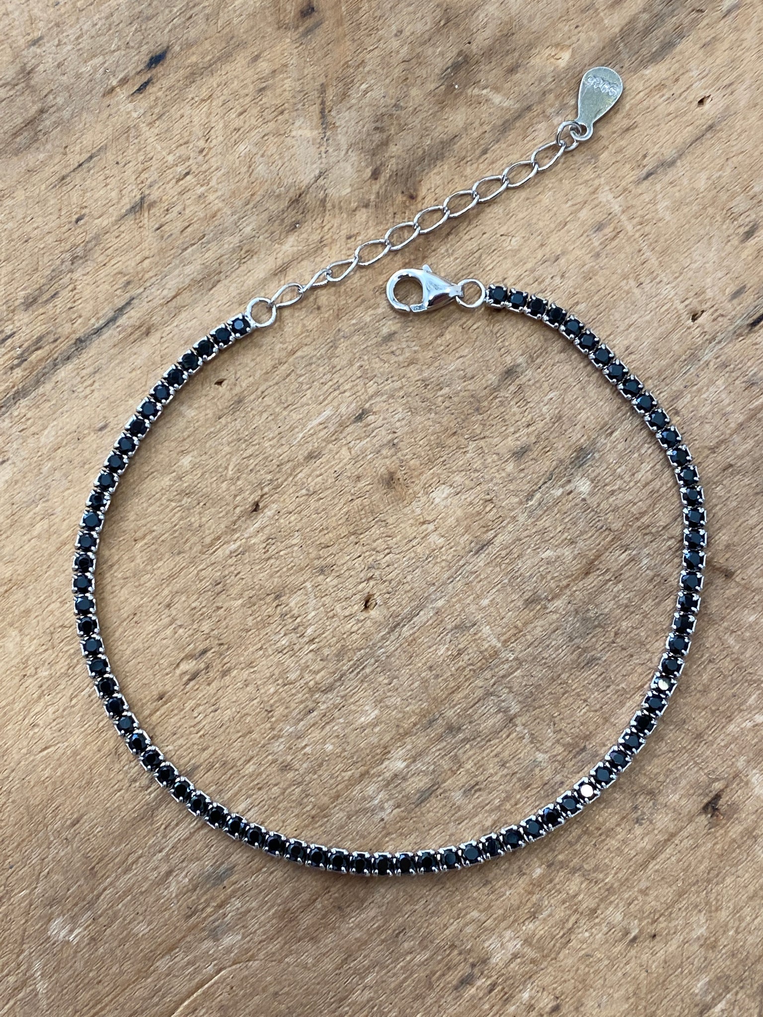 PULSERA RIVIERE DE CIRCONITAS EN PLATA DE LEY