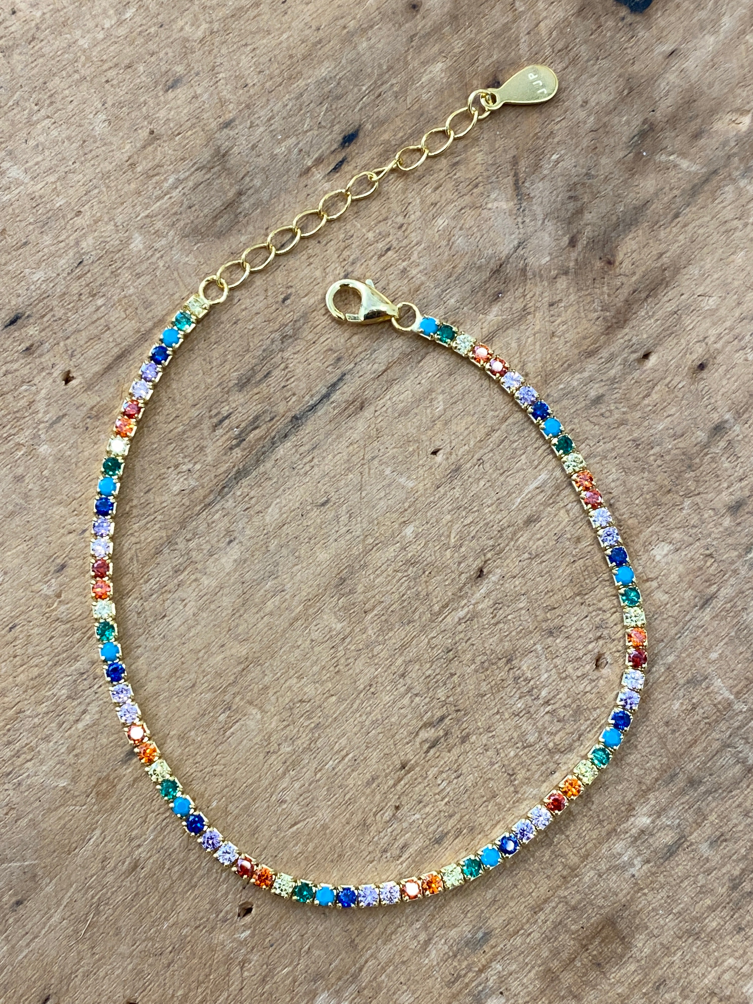 PULSERA RIVIERE DE CIRCONITAS EN PLATA DE LEY
