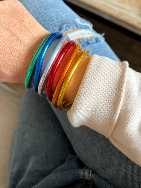 PULSERAS PAN DE ORO DE COLORES