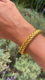 PULSERA TRENZA PAN DE ORO, COBRE O PLATA