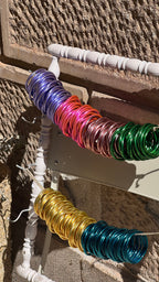 PULSERAS PAN DE ORO DE COLORES