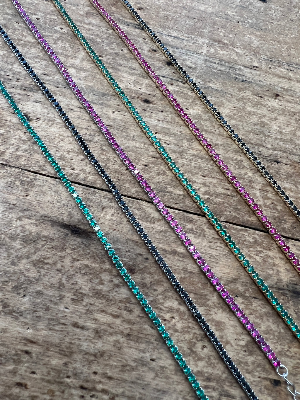 PULSERA RIVIERE DE CIRCONITAS EN PLATA DE LEY