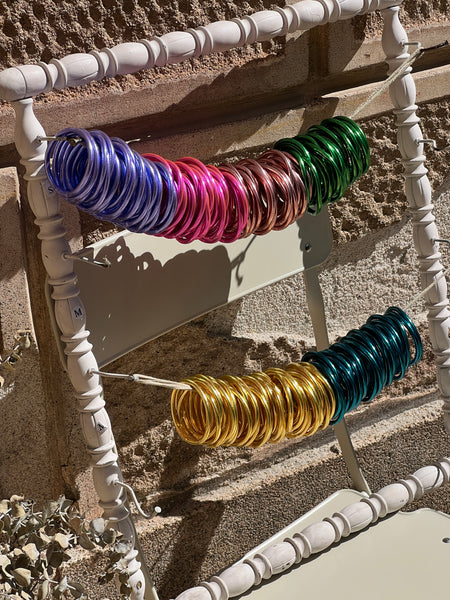 PULSERAS PAN DE ORO DE COLORES