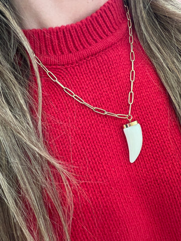 COLLAR CUERNO MARFIL