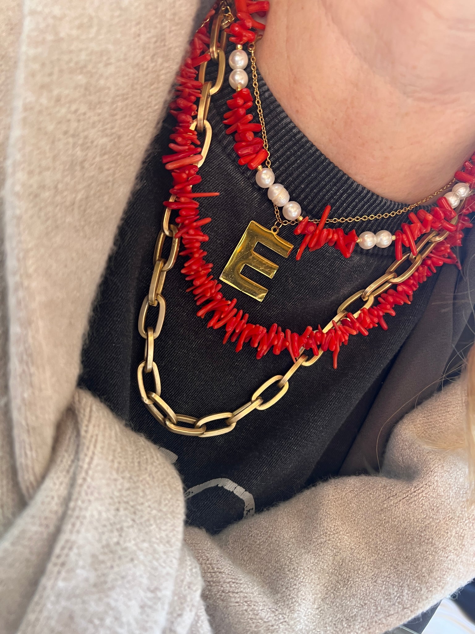 Collar Elvira coral