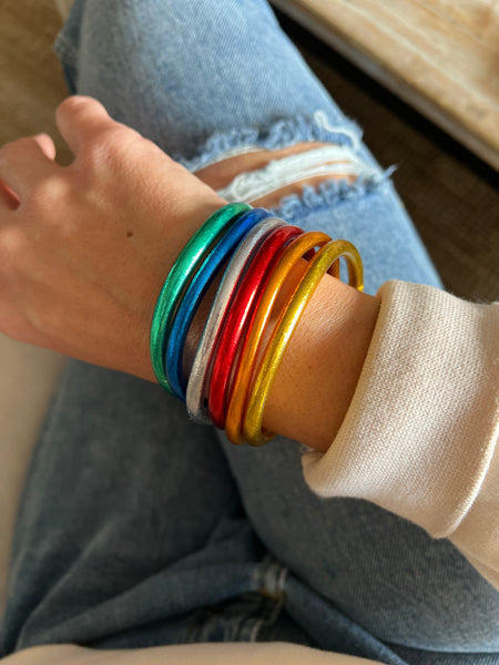 PULSERAS PAN DE ORO DE COLORES