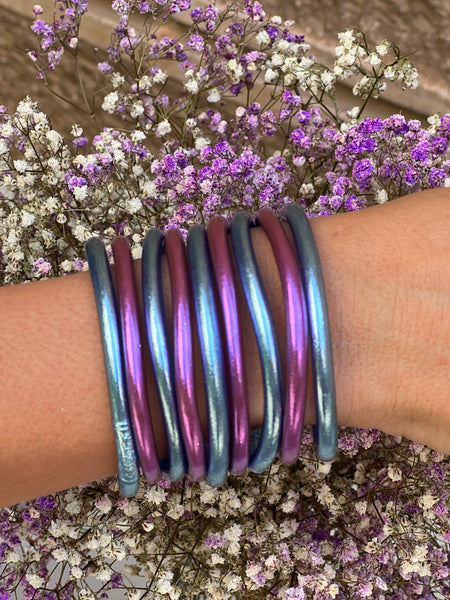 PULSERAS PAN DE ORO DE COLORES